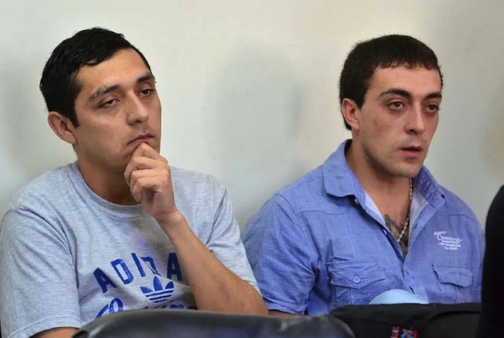 Marcos y Guido Forconi durante el juicio en el que fueron condenados por el asesinato de Roxana Toledo. Archivo Los Andes. 
