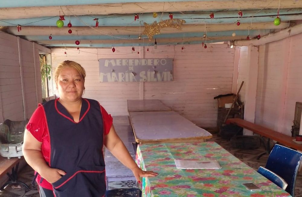 La gestora del Merendero María Silvia, en Phillips (Junín) e impulsora de la campaña Mochilas Solidarias.