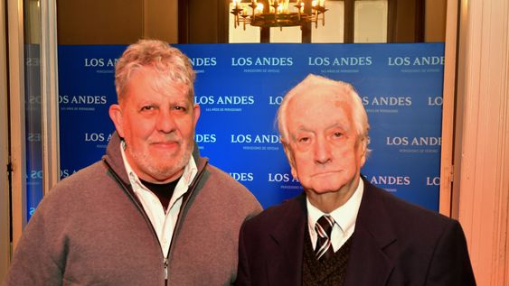 Jorge Enrique Oviedo, exdirector de Los Andes, y Sergio Sánchez, director del Museo Interactivo Audiovisual FilmAndes.
