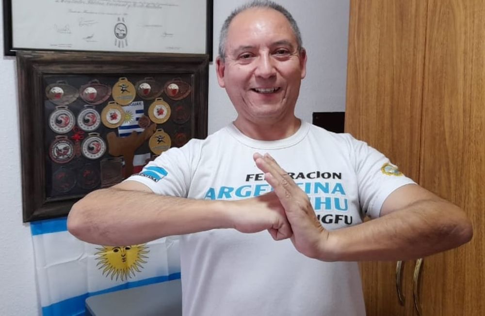 Eduardo Marisol hizo podio en el primer campeonato Latinoamericano virtual de Tai Chi Chuan. /Gentileza