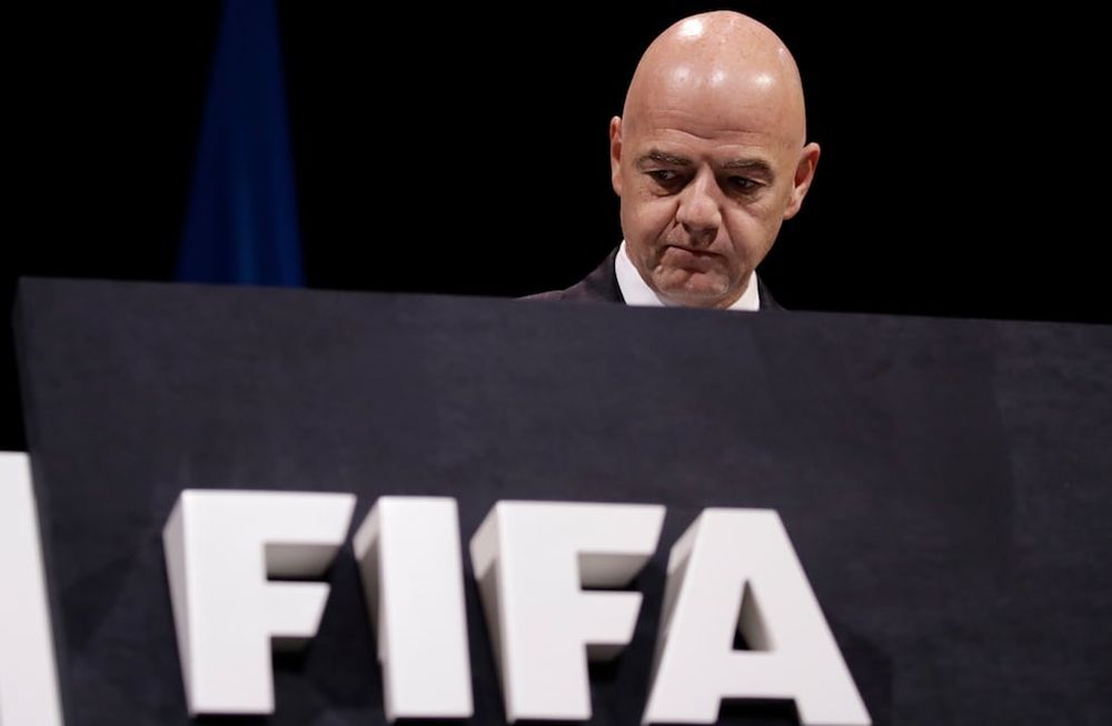ARCHIVO - El presidente de la FIFA Gianni Infantino previo al inicio del Congreso de la FIFA, el miércoles 5 junio de 2019. (AP Foto/Alessandra Tarantino)