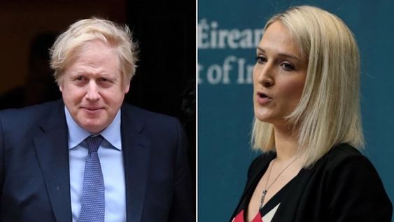 La ministra de Justicia irlandesa Helen McEntee refutó el domingo las acusaciones del líder británico Boris Johnson de que la Unión Europea amenaza con instaurar un bloqueo en Irlanda del Norte.