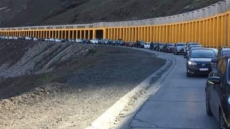 Colapso previo en el paso Cristo Redentor (Prensa Gendarmería Nacional)