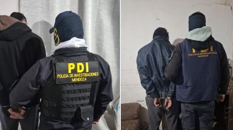 Los dos sujetos detenidos en Palmira. Gentileza Ministerio de Seguridad.&nbsp;