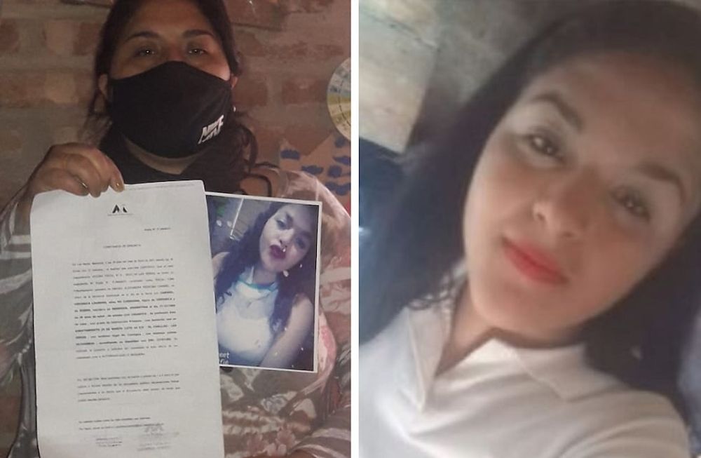 Verónica muestra la denuncia de paradero de Abigail, su hija. Nadie sabe de ella.