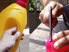 un jardinero transforma un envase de lavandina en una solucion genial para el jardin: construye tu mismo