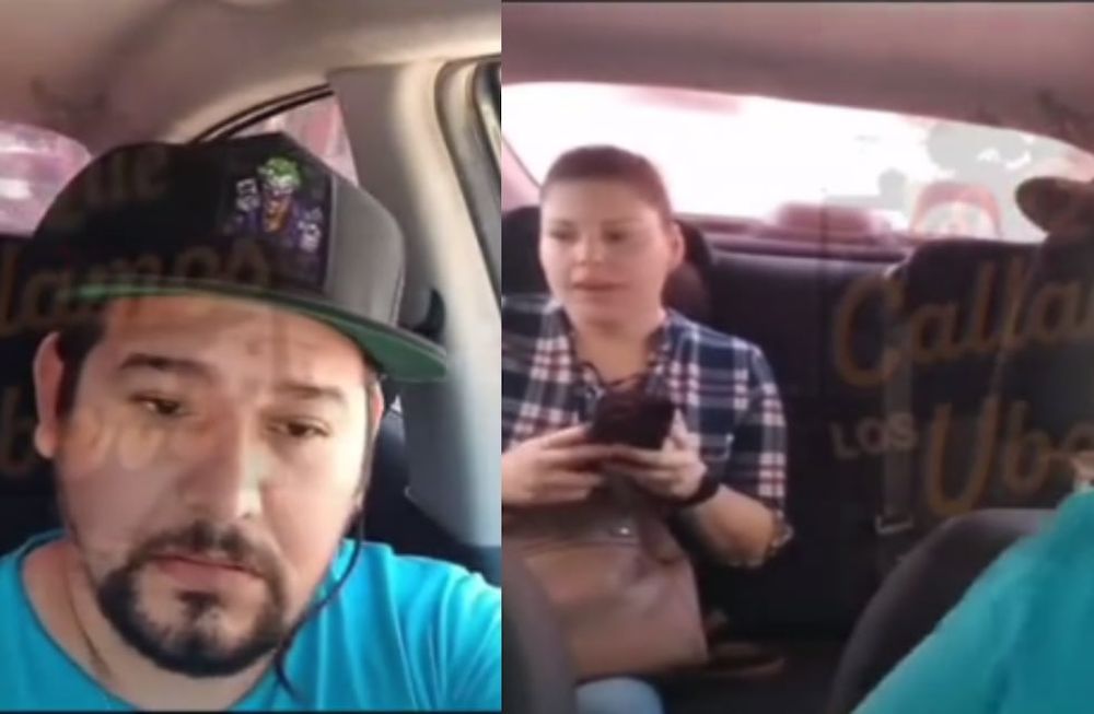 “¿Qué le pasa? Si yo no vivo aquí”, le preguntó la mujer al distraído conductor, algo intranquila por la dirección desconocida en la que el conductor se detuvo. Foto: Captura video