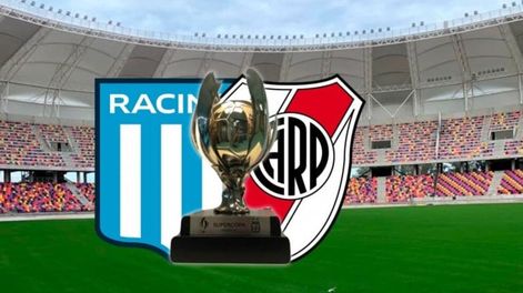 River y Racing definirán el campeón de la Supercopa Argentina el 24 de febrero en Santiago del Estero. / Gentileza: TyC Sports.