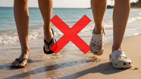 Este calzado no ocupa lugar y logra solucionar los problemas incómodos al pisar la playa.
