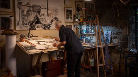 Los Andes | Luis Scafati en su estudio.