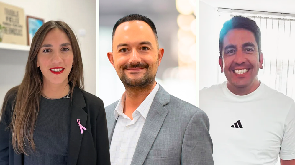 Los concejales Paloma Scalco, Juan Manuel Villalba y el abogado y dirigente peronista, Nadir Yasuff.