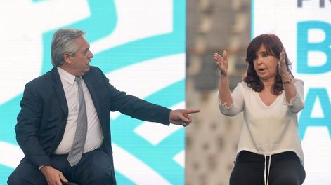 El presidente, Alberto Fernández y la vicepresidenta, Cristina Fernández de Kirchner.