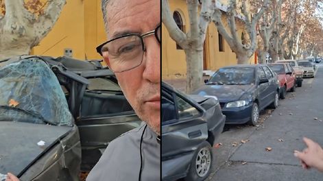 El padre Dany, el cura influencer, pidió que quiten los autos chocados del costado de la iglesia