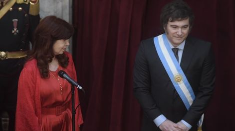 Cristina Kirchner y Javier Milei