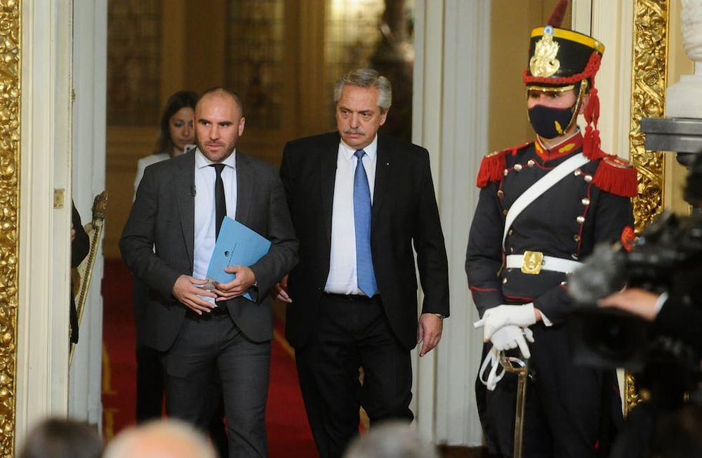 El ministro de Economía Martín Guzmán y Alberto Fernández, presidente de la Nación. / archivo