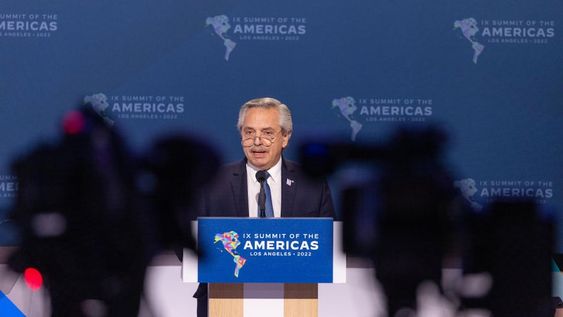 Alberto Fernández, en la Cumbre de las Américas. (Presidencia)