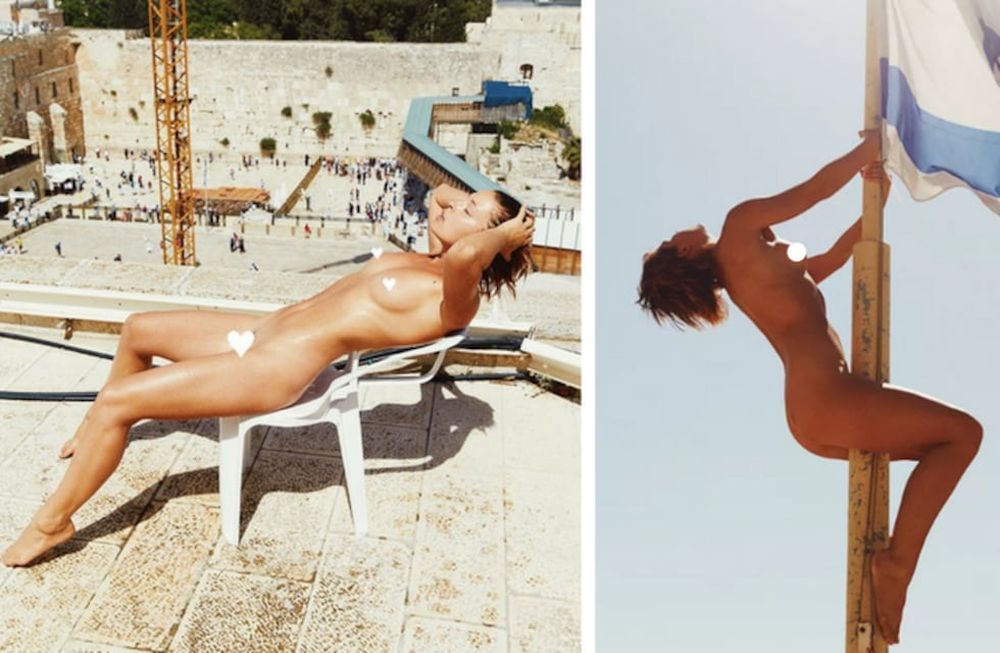 Controversia por una modelo que posó desnuda en el Muro de los Lamentos