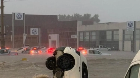 Fuerte temporal en Bahía Blanca.
