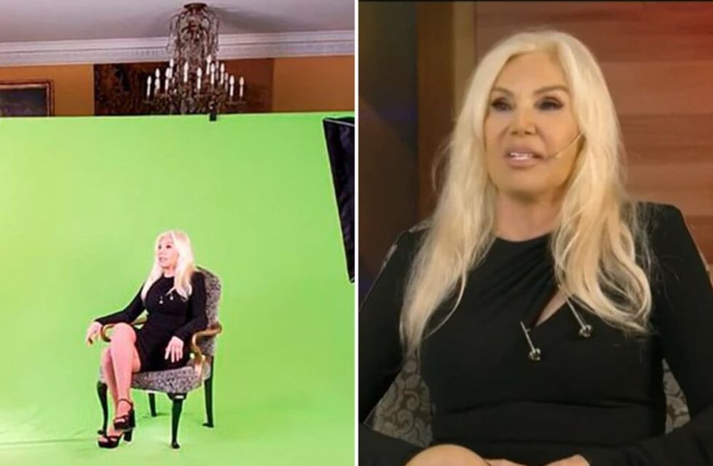 Susana Giménez grabó la entrevista en su casa, pero los espectadores la pudieron ver sentada junto a los conductores Cristina Pérez y Rodolfo Barili. / Foto: Gentileza