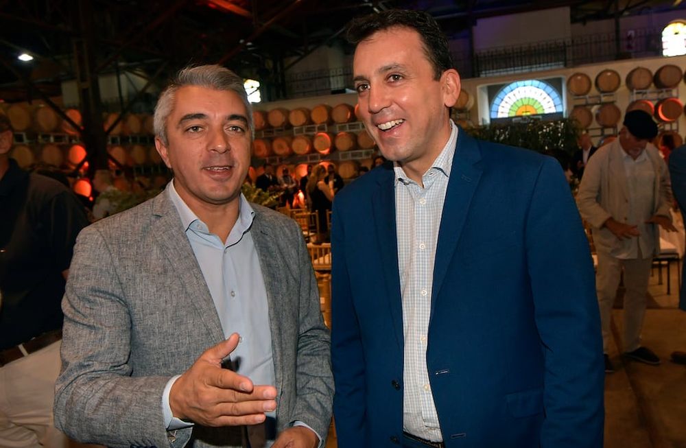 El intendente de Luján de Cuyo, Sebastián Bragagnolo; junto al de Godoy Cruz Tadeo García Zalazar. El primero reclamará más coparticipación municipal por el crecimiento poblacional del Censo.
