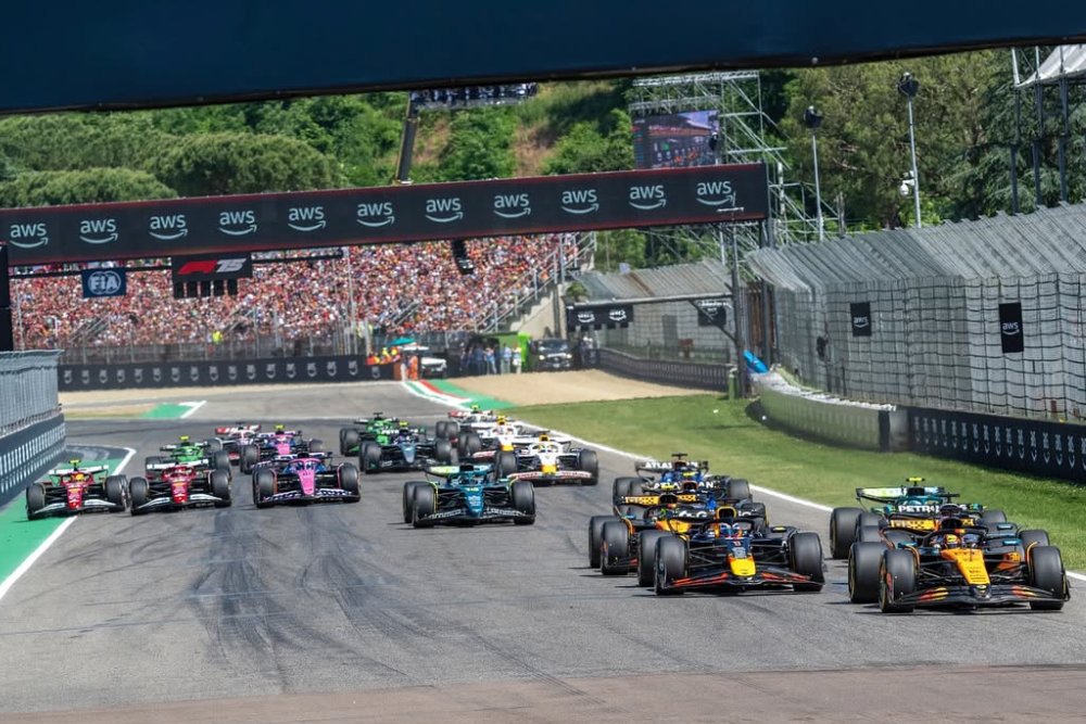 El Circuito de Imola en el último Gran Premio de Emilia-Romaña de F1 que ganó Max Verstappen. Foto: Gentileza @autodromoimola