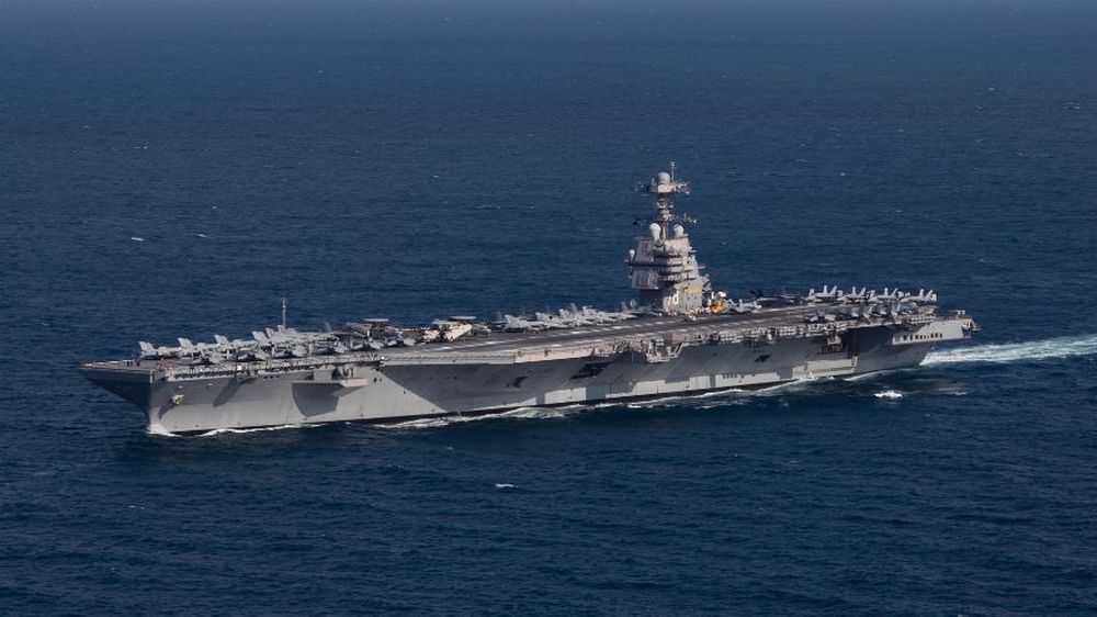 El portaaviones  USS Gerald R. Ford, desplegado en el Caribe por directiva de la Administración Trump para intensificar la lucha contra el narcotráfico. 