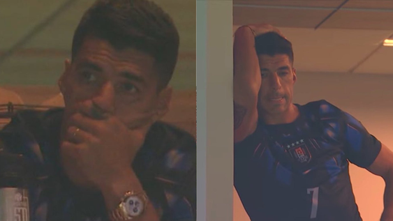 Luis Suárez y su rostro de preocupación en el empate de Uruguay ante Cabo Verde