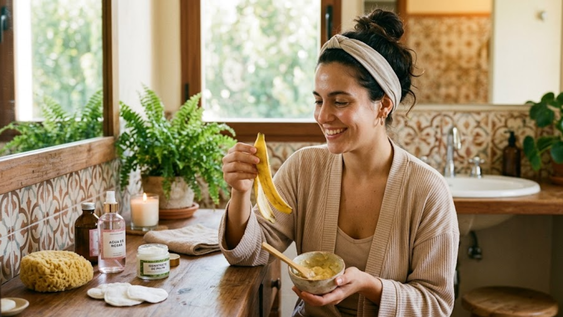 ni cremas caras ni tratamientos: el truco con cascara de banana que los dermatologos recomiendan para las arrugas