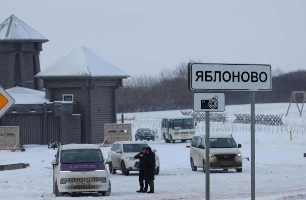 El pueblo ruso de Yablonovo, cerca de donde cayó un avión de transporte militar ruso, en la región de Bélgorod, en la frontera con Ucrania, el 24 de enero de 2024