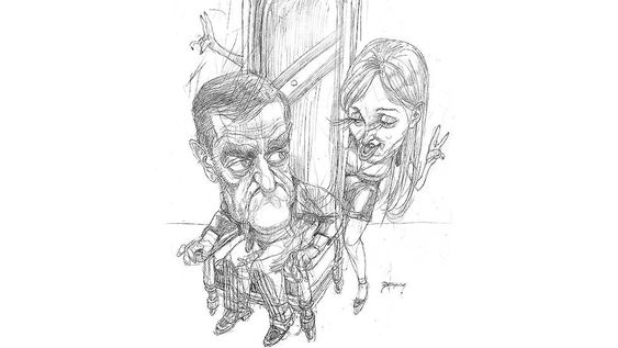 Son muchos los embates del gobierno nacional que Rodolfo Suárez debe intentar asimilar por el hecho de ser de la oposición a nivel nacional. / Caricatura: Gabriel Fernández