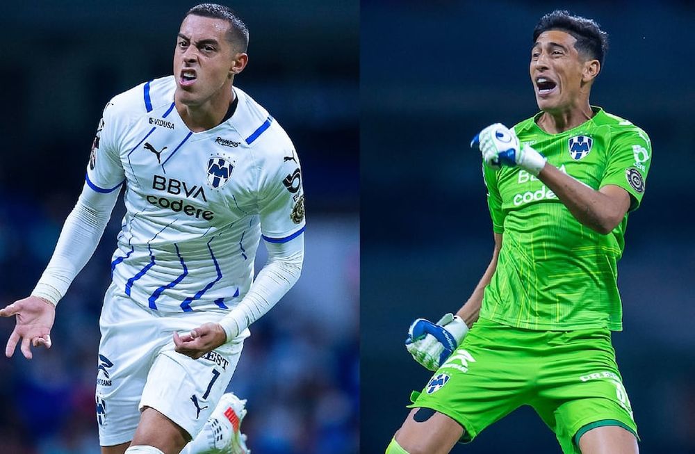 Rogelio Funes Mori y Esteban Andrada, figuras en la goleada de Monterrey sobre Cruz Azul, en la semifinal de la Concacaf.