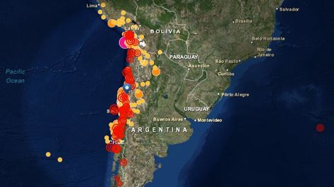 Sigue la cadena de sismos en Chile: 5 grados esta madrugada