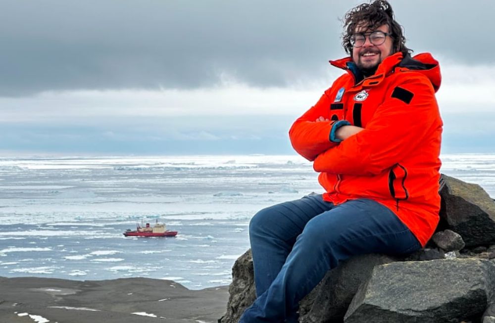 Franco, el mendocino que pasó 9 días en la Antártida fabricando repuestos y elementos con impresoras 3D. Foto: Gentileza Franco Mazzocca