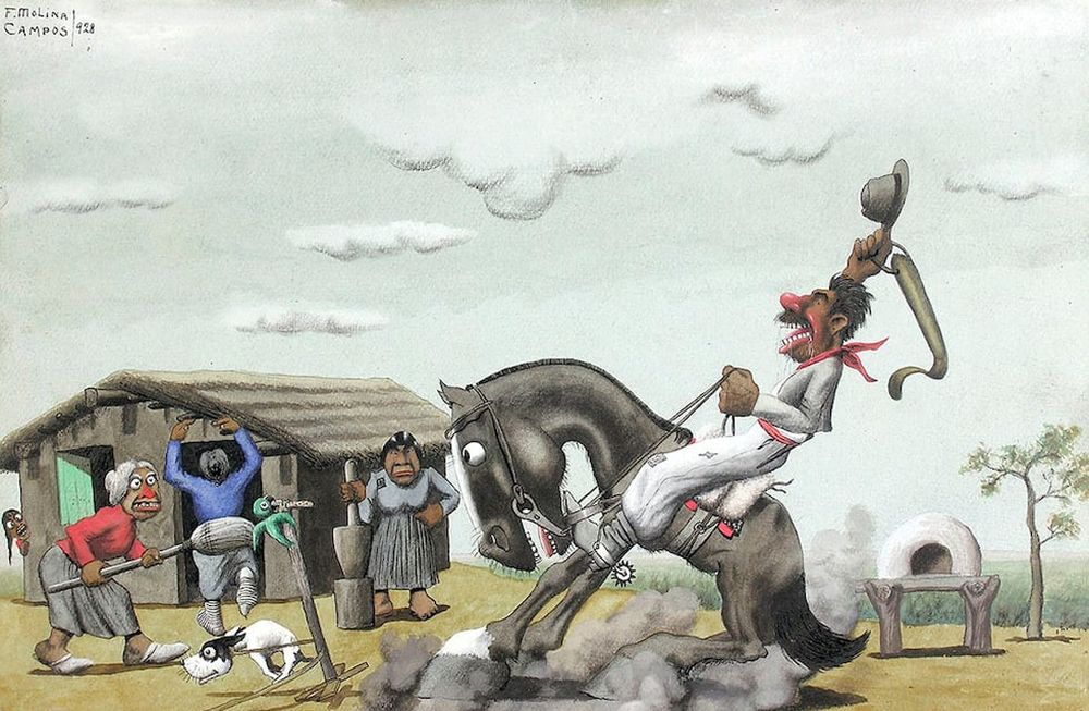 Las populares obras reflejan con lujo de detalles la vida gaucha de fines del siglo XIX y principios del XX.  Gentileza: Molina Campos Ediciones