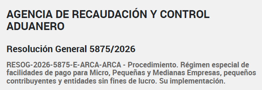 Resolución General 5875/2026.