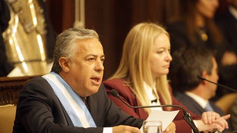 El gobernador Alfredo Cornejo en la Asamblea Legislativa 2025