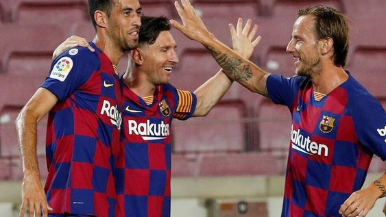 Messi festeja el 2 a 1 del Barcelona con un golazo suyo tras picar un penal de manera formidable. Golazo. / Gentileza. Messi festeja el 2 a 1 del Barcelona con un golazo suyo tras picar un penal de manera formidable. Golazo. / Gentileza.