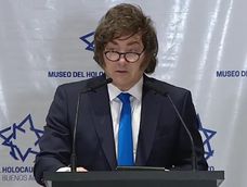 Milei declara terrorista a la CGRI. (foto archivo: acto Día de las Víctimas del Holocausto)