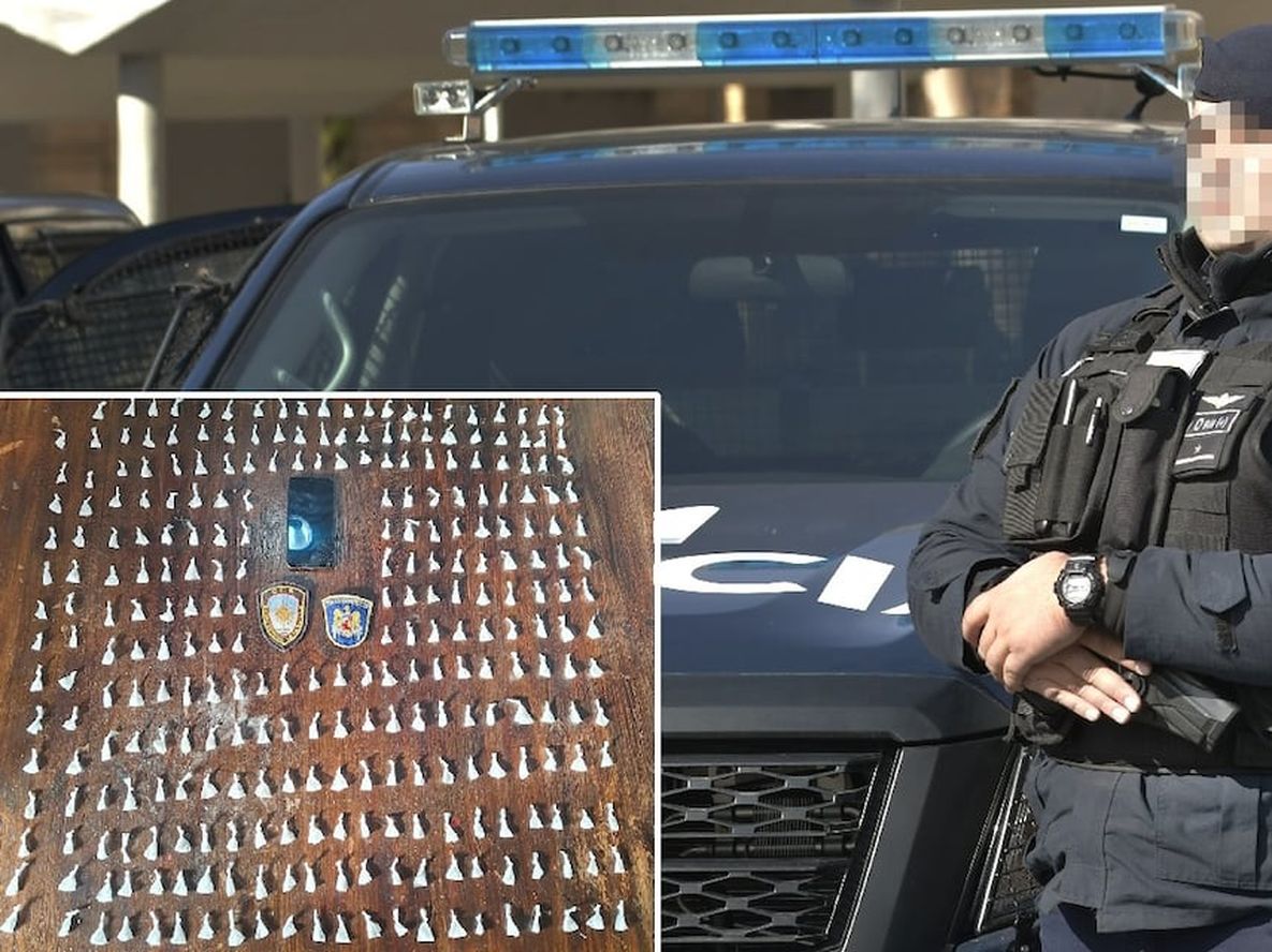 Cayó un dealer con 300 dosis de cocaína de máxima pureza que vendía en la calle en Las Heras. | Foto: Los Andes