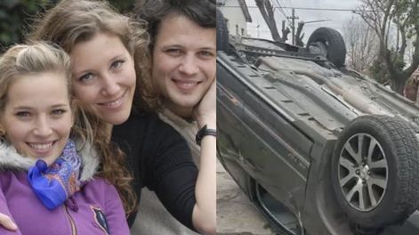 Daniela Lopilato chocó y volcó con su auto