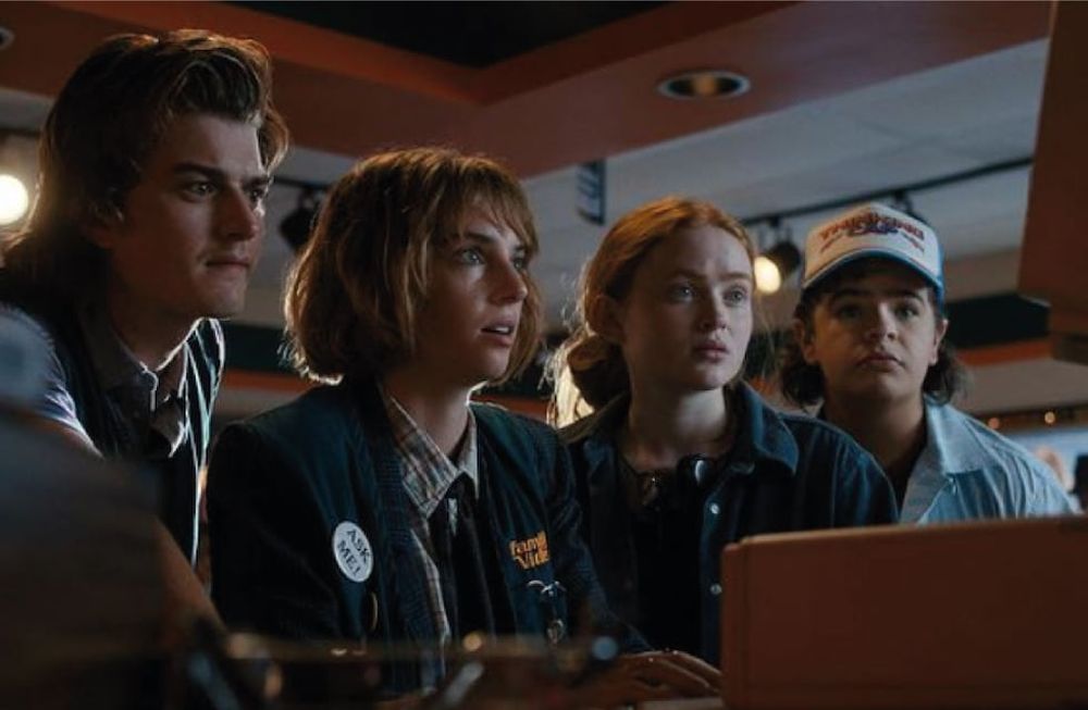 Steve, Robin, Max y Dustin, embarcados en un nuevo misterio en Stranger Things 4. (Instagram oficial de la serie)
