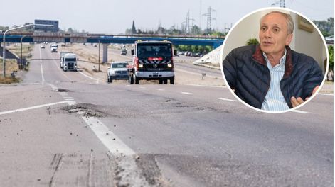 El intendente de San Martín, Raúl Rufeil, criticó el estado de la Ruta 7 y se opuso al doble peaje. Foto: IA Gemini