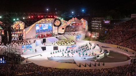 Vendimia 2023 Acto Central en el teatro griego Frank Romero Day. Foto: Ignacio Blanco / Los Andes