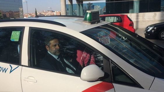 El taxi de River en el que viajó Angelici