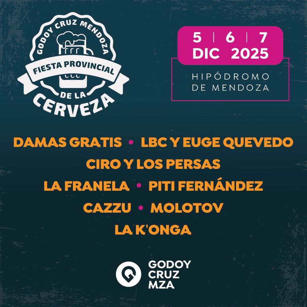 Line up de Fiesta Provincial de la Cerveza 2025