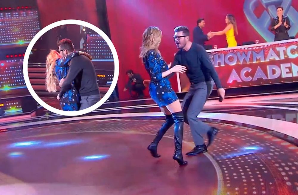 Marcelo Tinelli y Guillermina Valdes bailaron cumbia en la pista de La Academia.