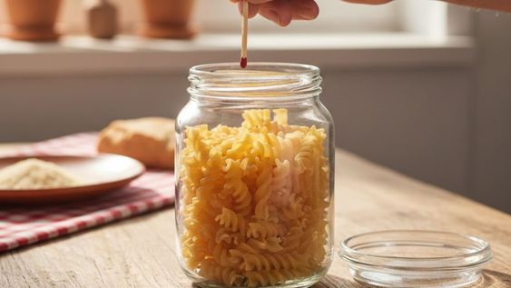 Un solo fósforo ayuda a proteger los alimentos secos y evita desperdicios.