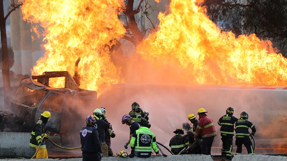Explotó un camión de Gas en México