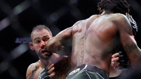 El argentino Santiago Ponzinibbio perdió por nocaut en el UFC 287.