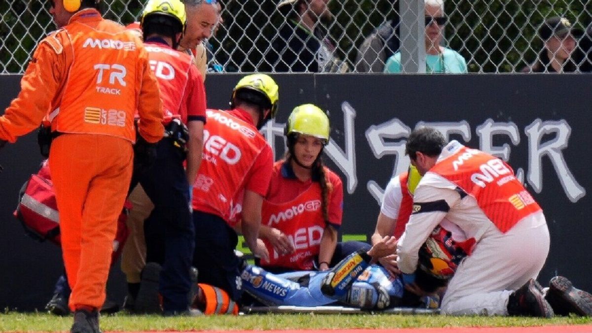 Escalofriante accidente en el MotoGP: Álex Márquez voló por los aires en Cataluña
